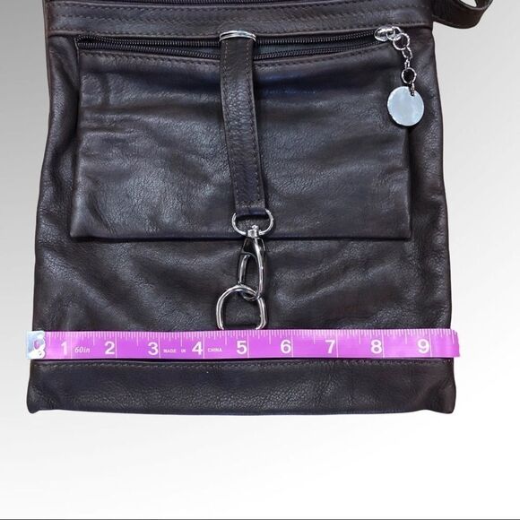 BORSE IN PELLE Brwn Leather Crossbody/Shoulder Bag - Picture 6 of 12